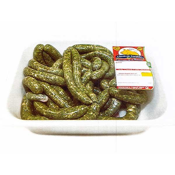 Salchicha de espinacas