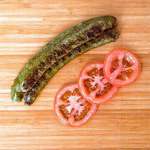 Salchicha de espinacas